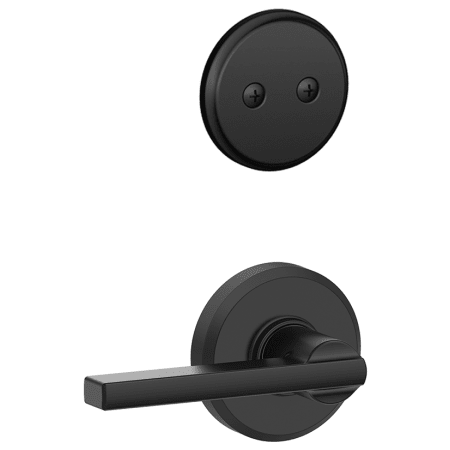 A large image of the Schlage F94-LAT-GSN Matte Black