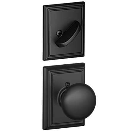 A large image of the Schlage F94-PLY-ADD Matte Black