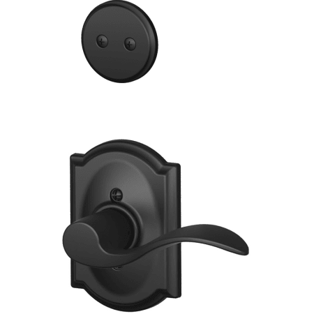 A large image of the Schlage F94-ACC-CAM-LH Matte Black