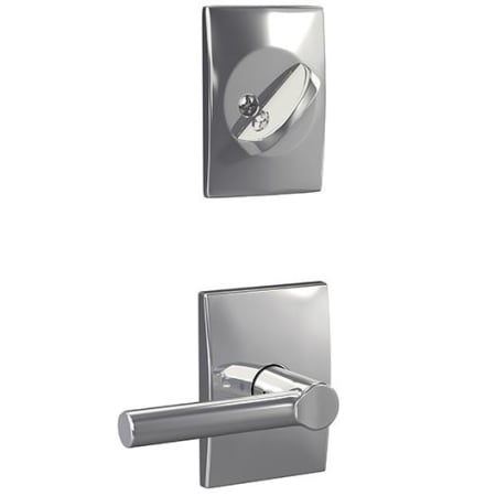 A large image of the Schlage F94-BRW-CEN Polished Chrome