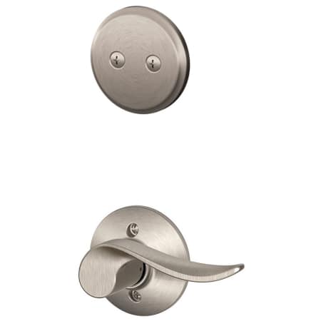 A large image of the Schlage F94-SAC-LH Satin Nickel