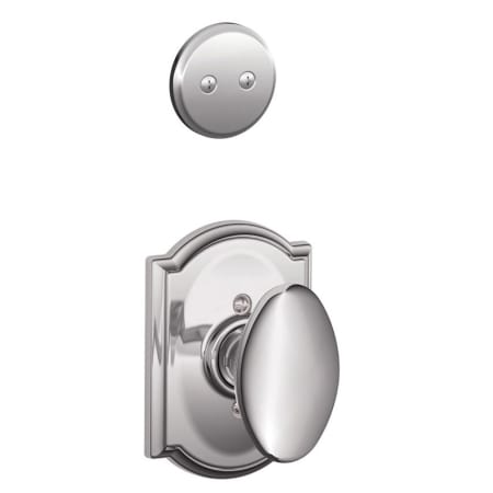 A large image of the Schlage F94-SIE-CAM Polished Chrome