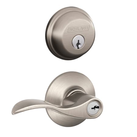A large image of the Schlage FB50NV-ACC Satin Nickel