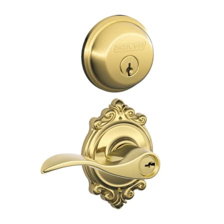 A large image of the Schlage FB50-ACC-BRK Lifetime Polished Brass