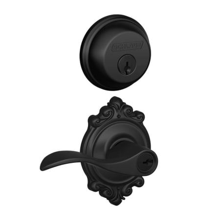 A large image of the Schlage FB50-ACC-BRK Matte Black