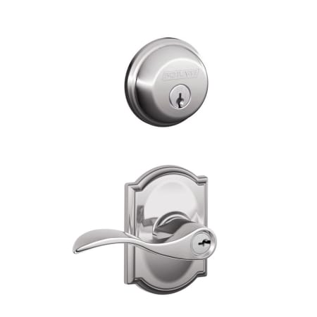 A large image of the Schlage FB50-ACC-CAM Polished Chrome