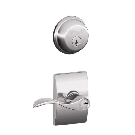 A large image of the Schlage FB50-ACC-CEN Polished Chrome