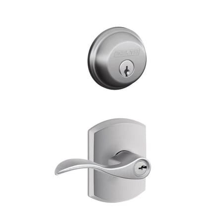 A large image of the Schlage FB50-ACC-GRW Satin Chrome