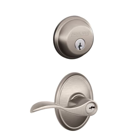 A large image of the Schlage FB50-ACC-WKF Satin Nickel