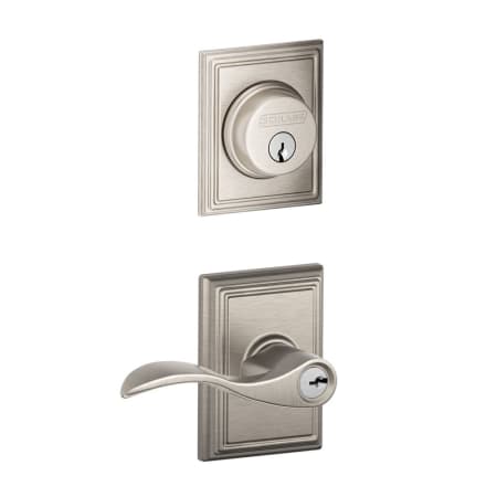 A large image of the Schlage FB50-ADD-ACC-ADD Satin Nickel