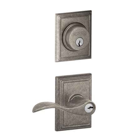 A large image of the Schlage FB50-ADD-ACC-ADD Distressed Nickel