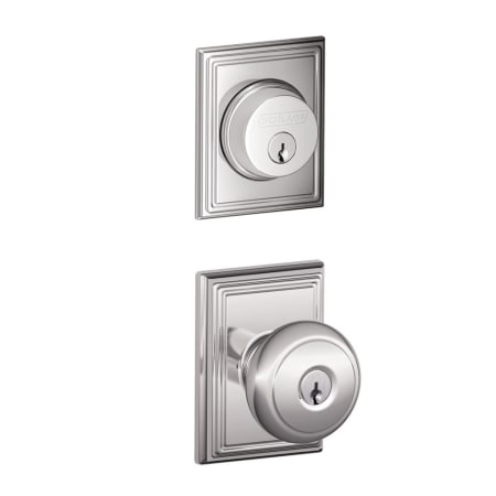 A large image of the Schlage FB50-ADD-AND-ADD Polished Chrome