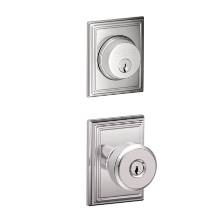 A large image of the Schlage FB50-ADD-BWE-ADD Polished Chrome