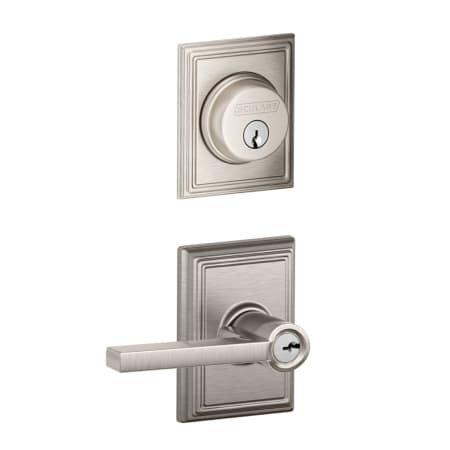 A large image of the Schlage FB50-ADD-LAT-ADD Satin Nickel