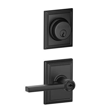 A large image of the Schlage FB50-ADD-LAT-ADD Matte Black