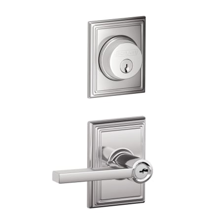 A large image of the Schlage FB50-ADD-LAT-ADD Polished Chrome