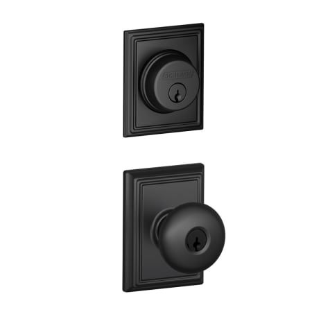 A large image of the Schlage FB50-ADD-PLY-ADD Matte Black
