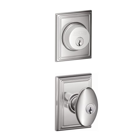A large image of the Schlage FB50-ADD-SIE-ADD Polished Chrome
