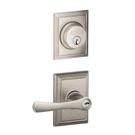 A large image of the Schlage FB50-ADD-VLA-ADD Satin Nickel
