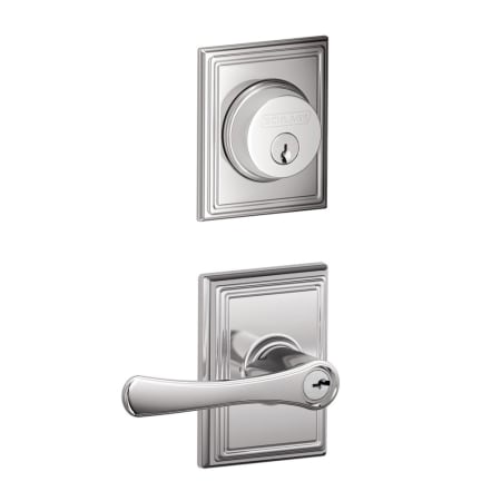 A large image of the Schlage FB50-ADD-VLA-ADD Polished Chrome