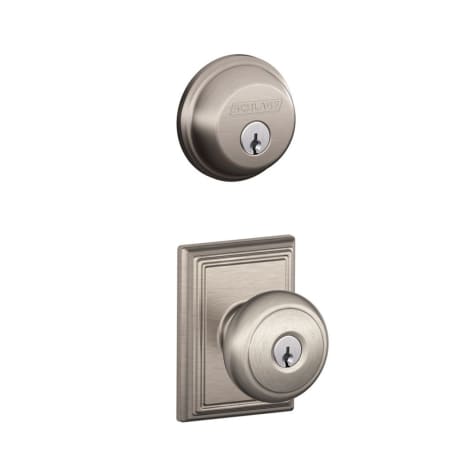 A large image of the Schlage FB50-AND-ADD Satin Nickel
