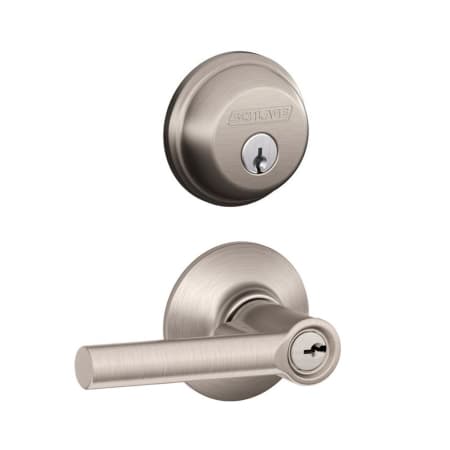 A large image of the Schlage FB50-BRW Satin Nickel