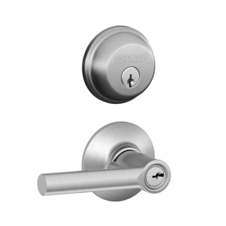 A large image of the Schlage FB50-BRW Satin Chrome