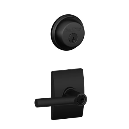 A large image of the Schlage FB50-BRW-CEN Matte Black