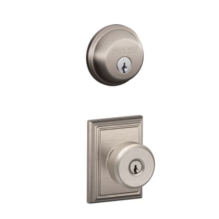 A large image of the Schlage FB50-BWE-ADD Satin Nickel