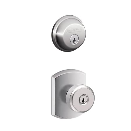 A large image of the Schlage FB50-BWE-GRW Polished Chrome