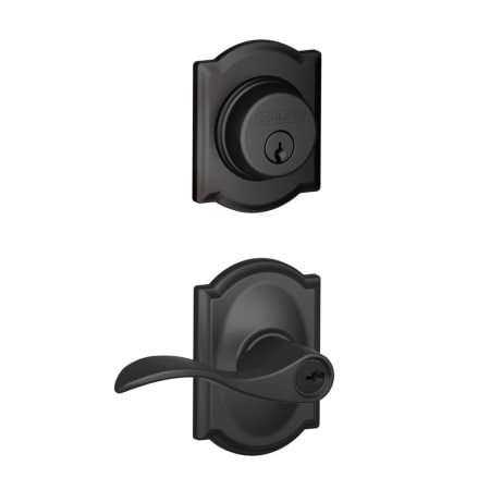A large image of the Schlage FB50-CAM-ACC-CAM Matte Black