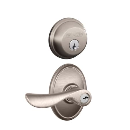 A large image of the Schlage FB50-CHP-WKF Satin Nickel