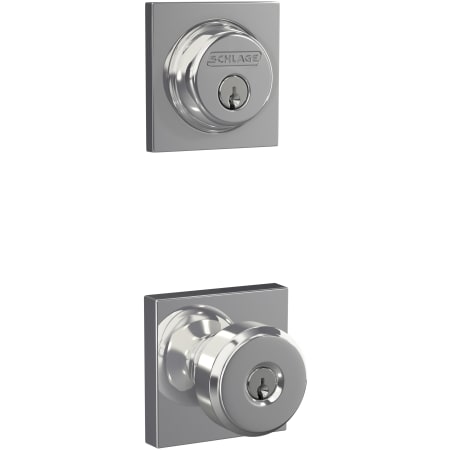 A large image of the Schlage FB50-COL-BWE-COL Bright Chrome