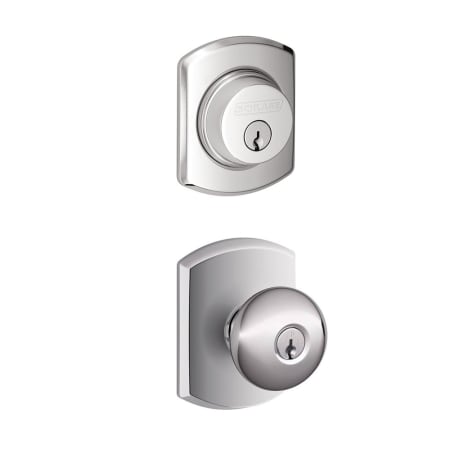 A large image of the Schlage FB50-GRW-PLY-GRW Polished Chrome