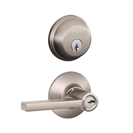 A large image of the Schlage FB50-LAT Satin Nickel