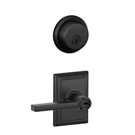 A large image of the Schlage FB50-LAT-ADD Matte Black