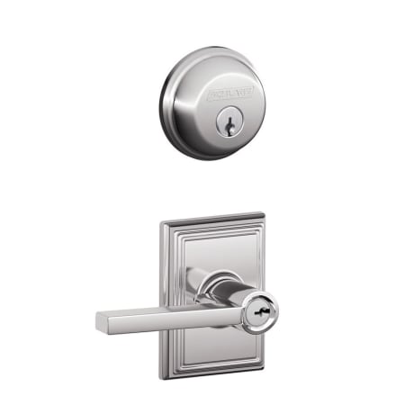A large image of the Schlage FB50-LAT-ADD Polished Chrome