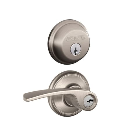 A large image of the Schlage FB50-MER Satin Nickel