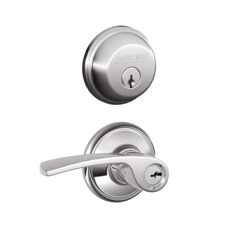 A large image of the Schlage FB50-MER Polished Chrome