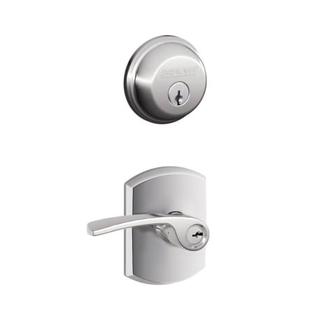 A large image of the Schlage FB50-MER-GRW Polished Chrome