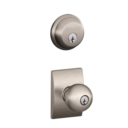 A large image of the Schlage FB50-ORB-CEN Satin Nickel