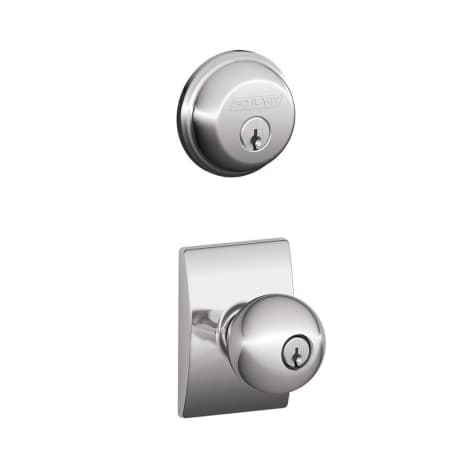 A large image of the Schlage FB50-ORB-CEN Polished Chrome