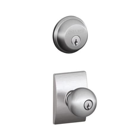 A large image of the Schlage FB50-ORB-CEN Satin Chrome