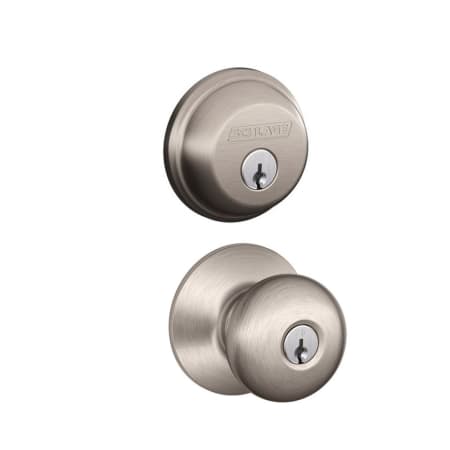 A large image of the Schlage FB50-PLY Satin Nickel