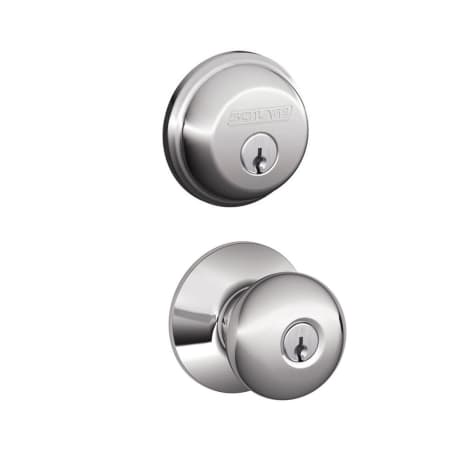 A large image of the Schlage FB50-PLY Polished Chrome