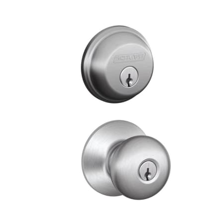 A large image of the Schlage FB50-PLY Satin Chrome