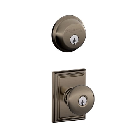 A large image of the Schlage FB50-PLY-ADD Antique Pewter