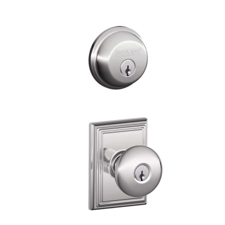 A large image of the Schlage FB50-PLY-ADD Polished Chrome