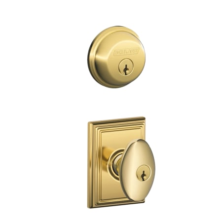 A large image of the Schlage FB50-SIE-ADD Lifetime Polished Brass
