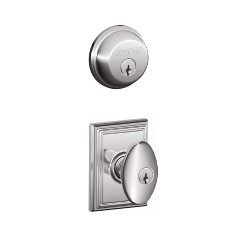 A large image of the Schlage FB50-SIE-ADD Polished Chrome